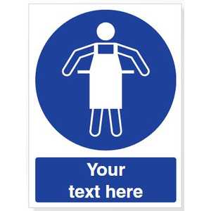Custom Use Protective Apron Safety Sign
