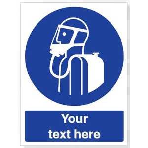Custom Use Self Contained Breathing Appliance Safety Sign