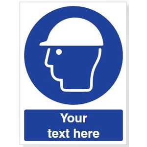 Custom Wear Head Protection Safety Sign
