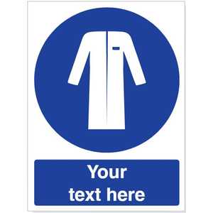 Custom Wear Labcoat Safety Sign