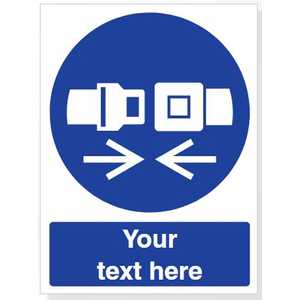 Custom Wear Safety Belts Safety Sign