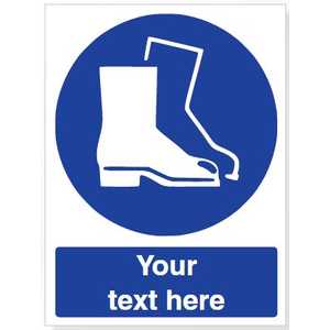 Custom Wear Safety Footwear Safety Sign