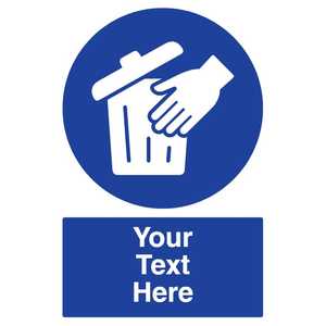 Custom Discard Used Gloves Sign