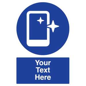 Custom Disinfect Your Phone Sign