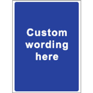 Custom Sign Blue