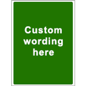Custom Sign Green