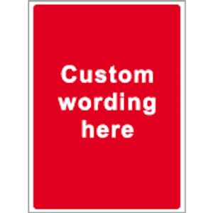 Custom Sign Red