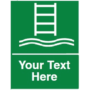 Custom Embarkation Ladder Safety Sign