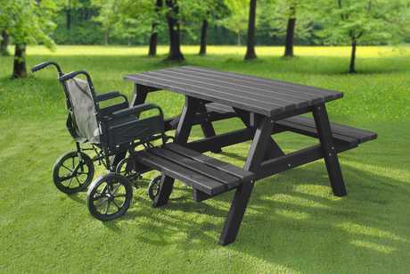A-Frame Disabled Access Picnic Table - Recycled Plastic